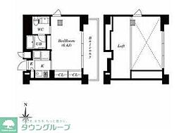 シュロス武蔵新城 ワンルームの間取図画像
