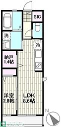 (仮称)川崎市多摩区宿河原5丁目計画 1LDKの間取図画像