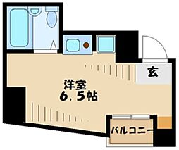 カーサダルテ ワンルームの間取図画像