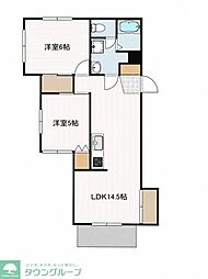 メゾン枡形 2LDKの間取図画像