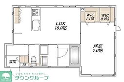 モアノ橘 1LDKの間取図画像
