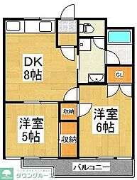 クライスト.マンション 2DKの間取図画像