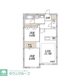 (仮称)中野島メゾン 2LDKの間取図画像