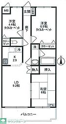 朝日クレス・パリオ溝の口 3LDKの間取図画像