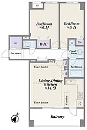 アクティス高田馬場4丁目 1SLDKの間取図画像