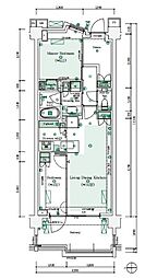 高田馬場駅7分「パークシティ高田馬場」 2LDKの間取図画像