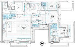 LDK45.3帖「パレロワイヤル市ヶ谷」 3LDKの間取図画像