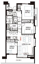 菱和パレス目白台グラーサ 3LDKの間取図画像