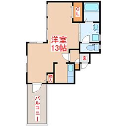 ダイムビル ワンルームの間取図画像