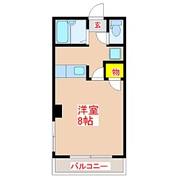 高橋ビル 1Kの間取図画像