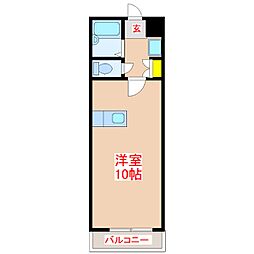 コスモマンション ワンルームの間取図画像