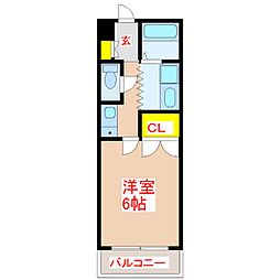PEGASUS5 1Kの間取図画像