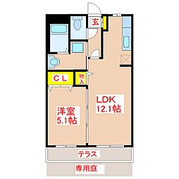 モンテピノ 1LDKの間取図画像