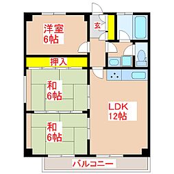 永田ビル 3LDKの間取図画像