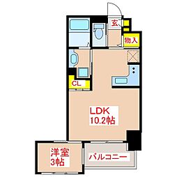 LANDMARKコウライ 1LDKの間取図画像