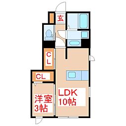 セジュールアイ 1LDKの間取図画像
