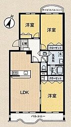 小田急町田マンション 3LDKの間取図画像