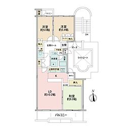 厚木ニューシティ森の里パークサイドハイツ29-1号 3LDKの間取図画像