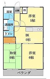 ペアシティ大野 3DKの間取図画像