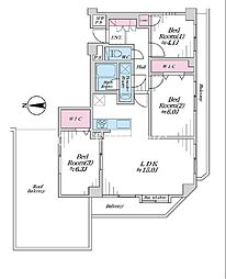 グレイスつきみ野第2 3LDKの間取図画像