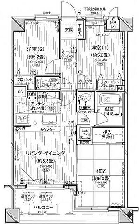 3LDK 間取り