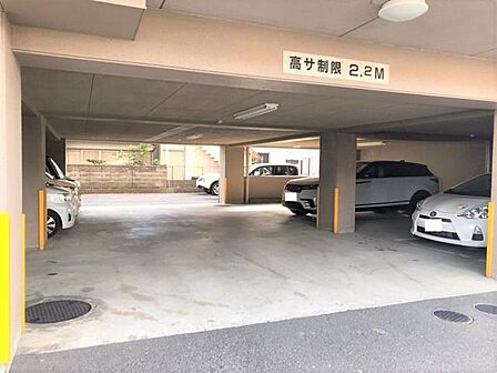屋根付き駐車場なので雨でも安心