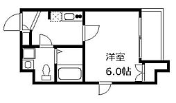 ヴェルト新宿イースト 1Kの間取図画像