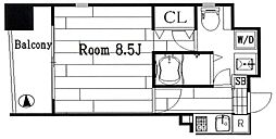 Fiss ワンルームの間取図画像