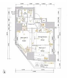 アルテシモアルド 2DKの間取図画像