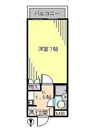 ハイコーポ大久保 1Kの間取図画像