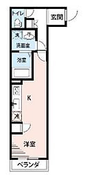 イアース新宿中井 ワンルームの間取図画像
