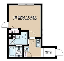 NSGATE新中野 3階1Kの間取り