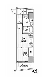 東京メトロ東西線 中野駅 徒歩10分の賃貸マンション 4階1DKの間取り
