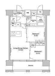 間取図画像 2LDK