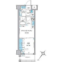 ルフォンプログレ中野富士見町 1DKの間取図画像