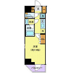 ジェノヴィア鷺ノ宮スカイガーデン 1Kの間取図画像