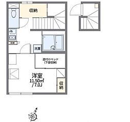 レオパレスYou3 1Kの間取図画像