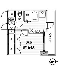 スペーシア高円寺1 1Kの間取図画像
