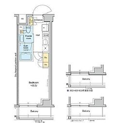 RESIDENCEKLENJI 1Kの間取図画像