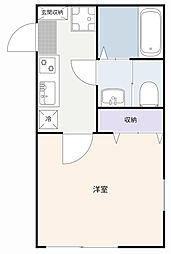 川崎市麻生区高石5丁目アパート 1Kの間取図画像