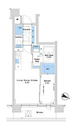 ルフォンプログレ中野富士見町ザ・レジデンス 1LDKの間取図画像