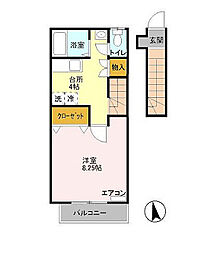 グリーングローヴ久我山 1Kの間取図画像