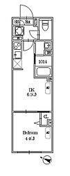 GRANPASEO中野III 1DKの間取図画像