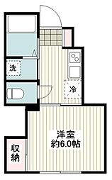 （仮称）横浜市港北区綱島台計画 1階1Kの間取り