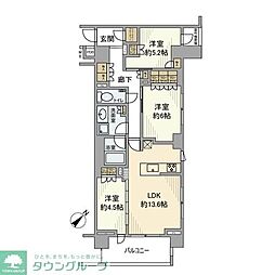 プレミスト横濱反町 3LDKの間取図画像