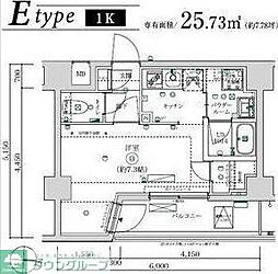 MAXIV武蔵新城TRE 1Kの間取図画像