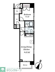 パール新子安 1LDKの間取図画像