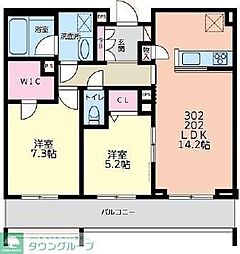 Bel Cielo日吉 2LDKの間取図画像