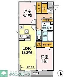 マ・メール・ロワ 2LDKの間取図画像
