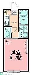 クレスタ鴨居 1Kの間取図画像
